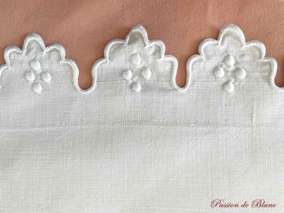 Paire taies CE pois lin