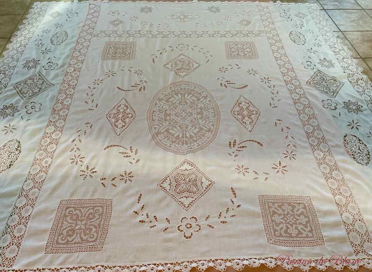 Dessus-de-lit dentelle main