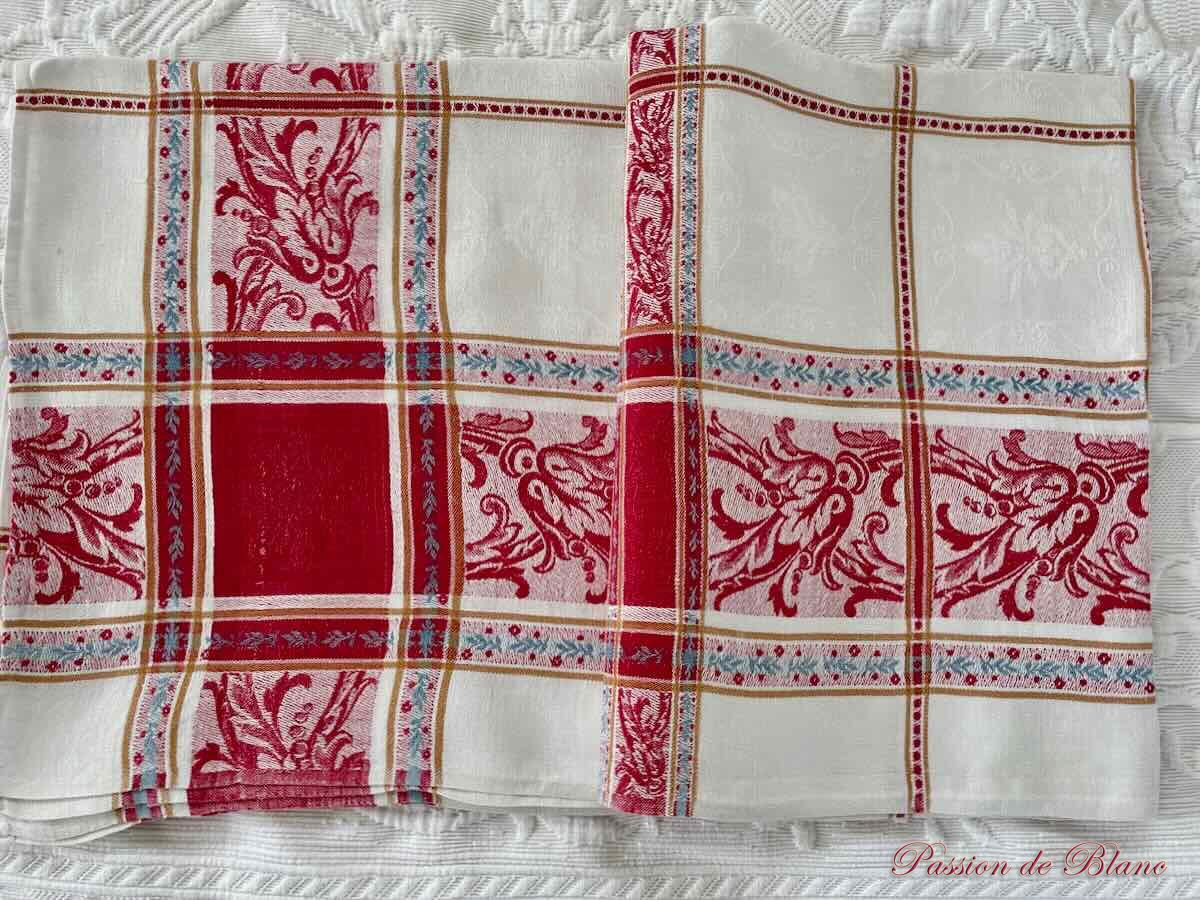 Nappe Napoléon III blanc rouge