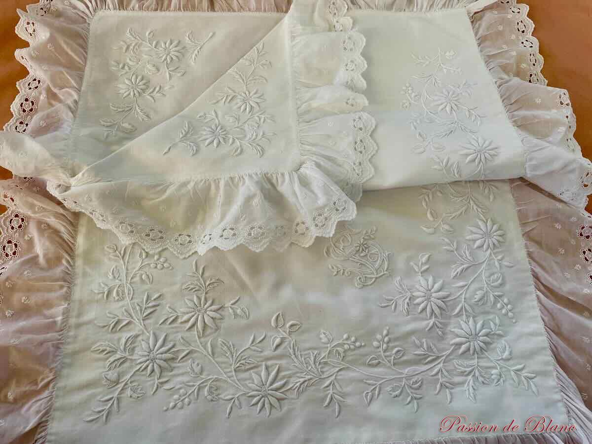 Couverture housse d'édredon de bébé merveilleuse broderie main – Image 4