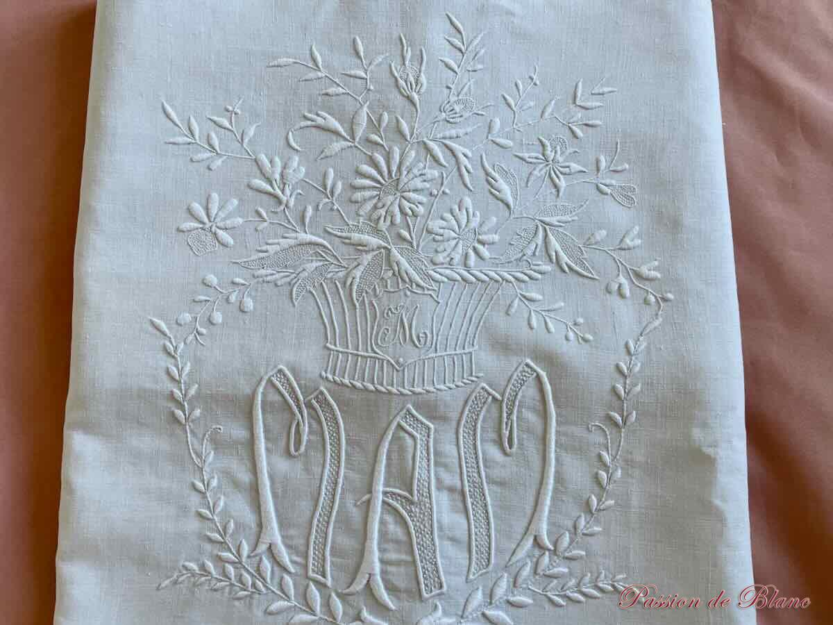 Drap lin fin MAM fleurs