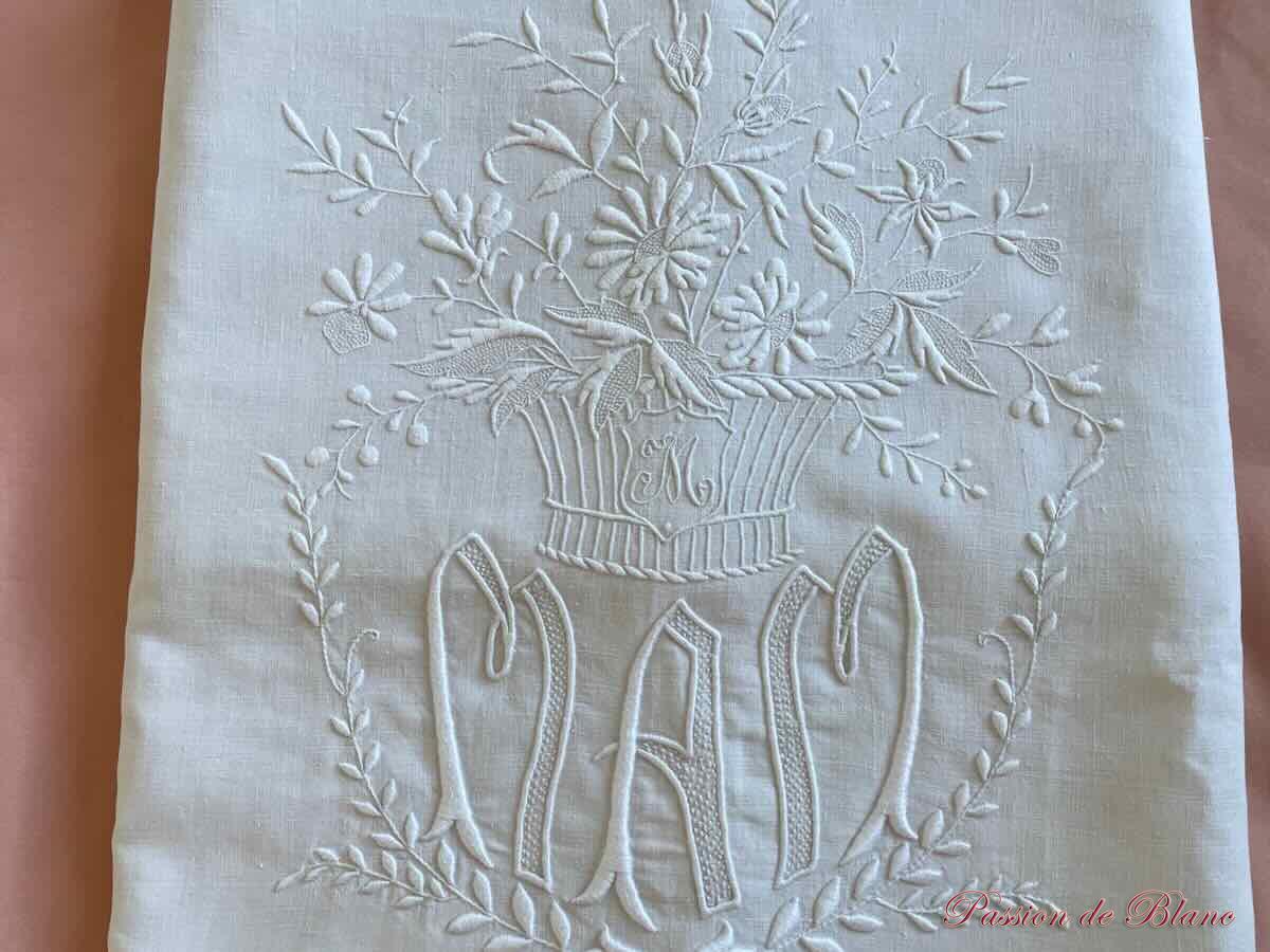 Drap lin fin MAM fleurs