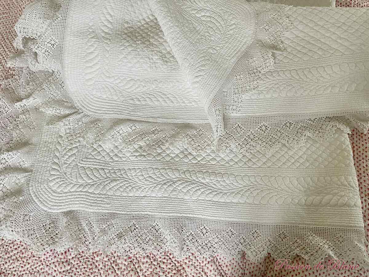 Courtepointe piqué blanc