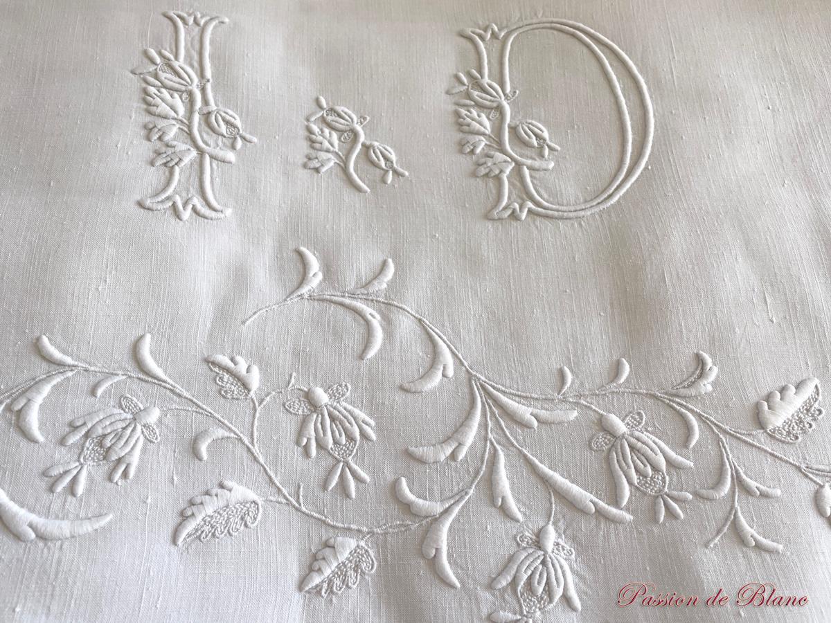 Drap lin fin broderie ID
