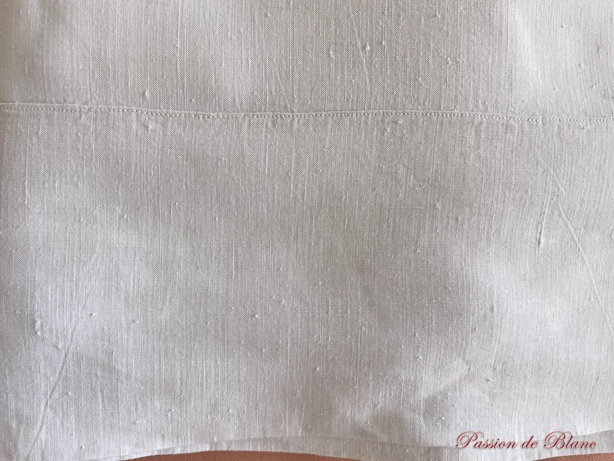 Grand drap de lin fin, broderie main avec superbe monogramme ID – Image 8