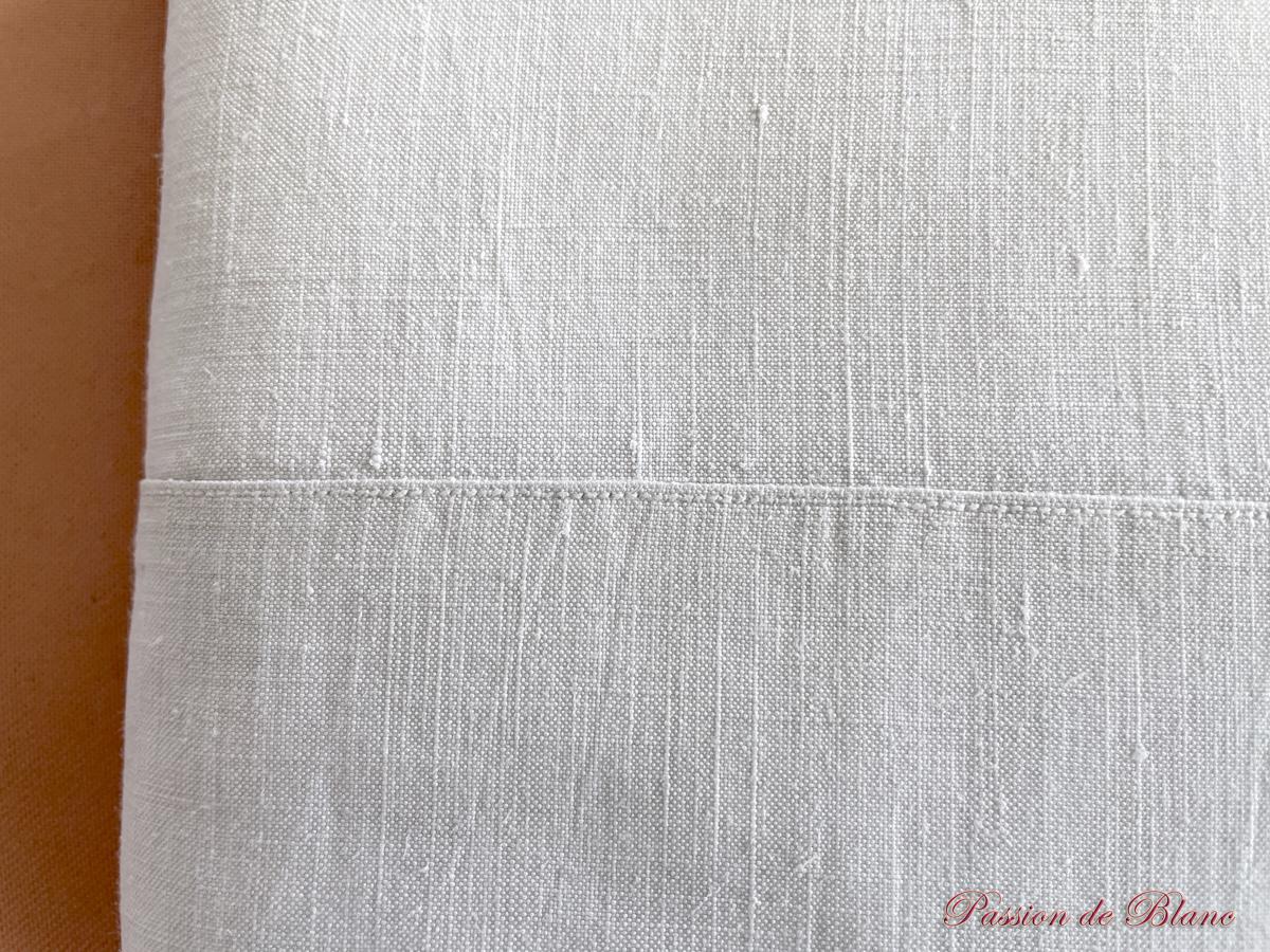 Grand drap de lin fin, broderie main avec superbe monogramme JD – Image 8