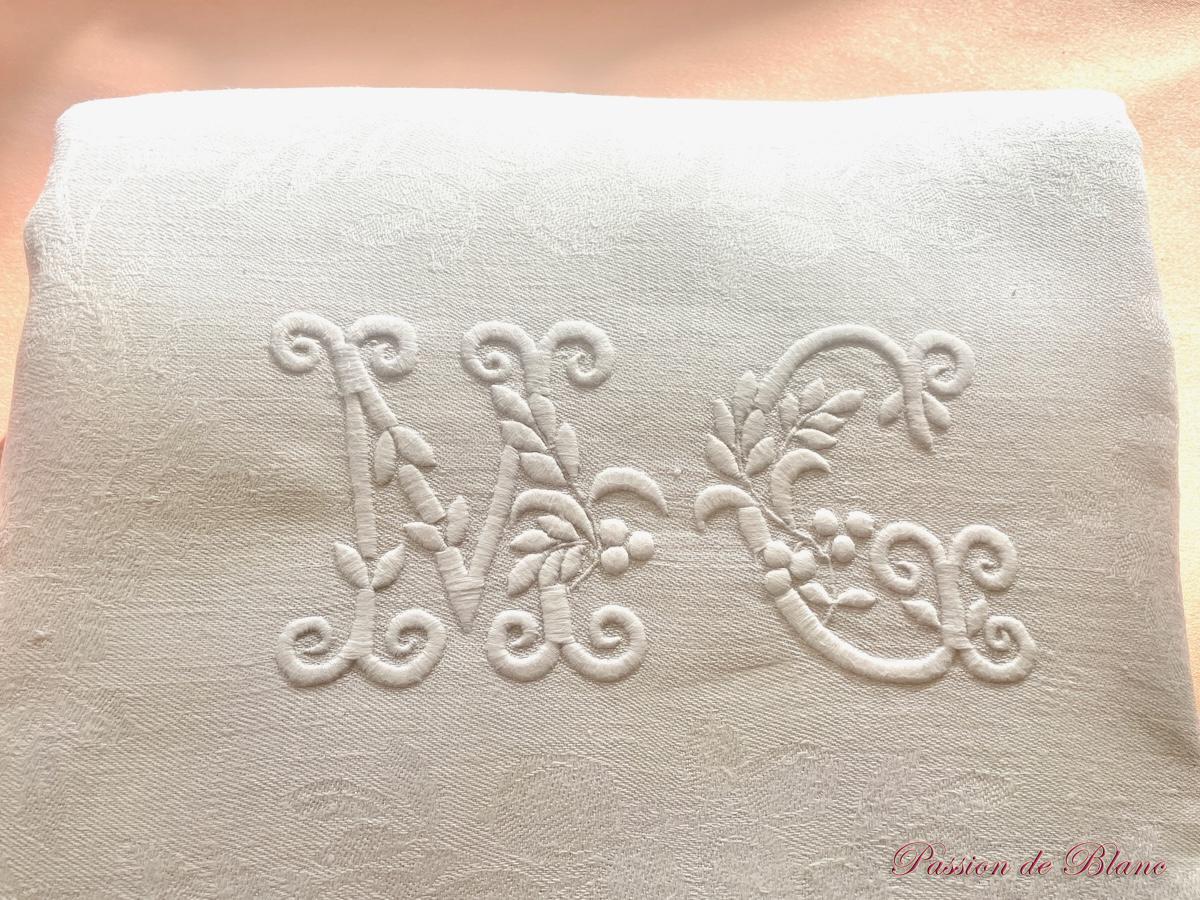 Nappe MC lin damassé