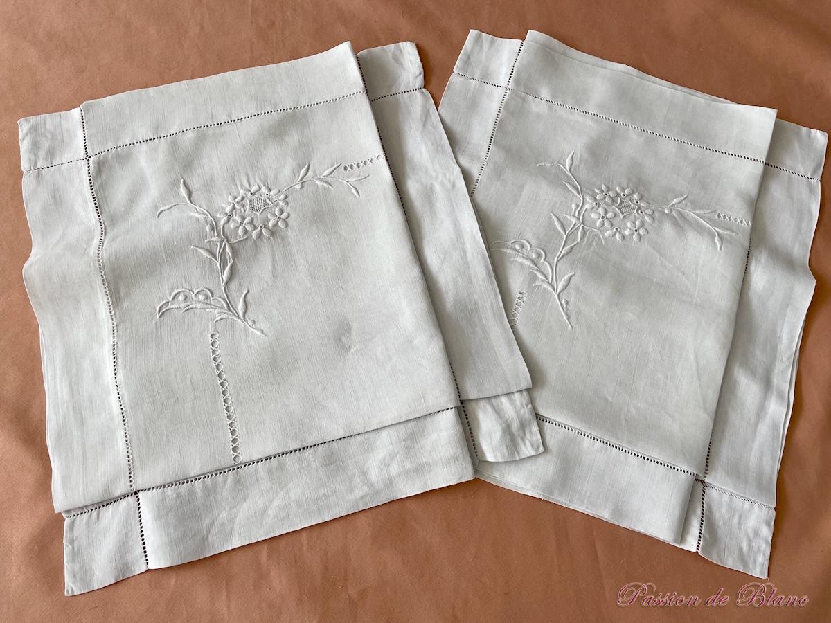 Parure lit broderie main