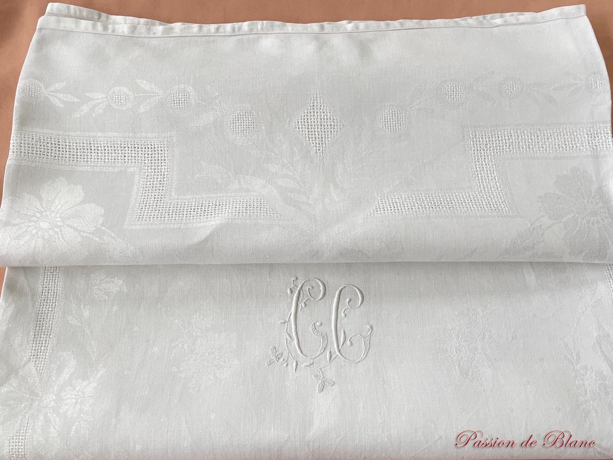 Nappe en damassé lin CC