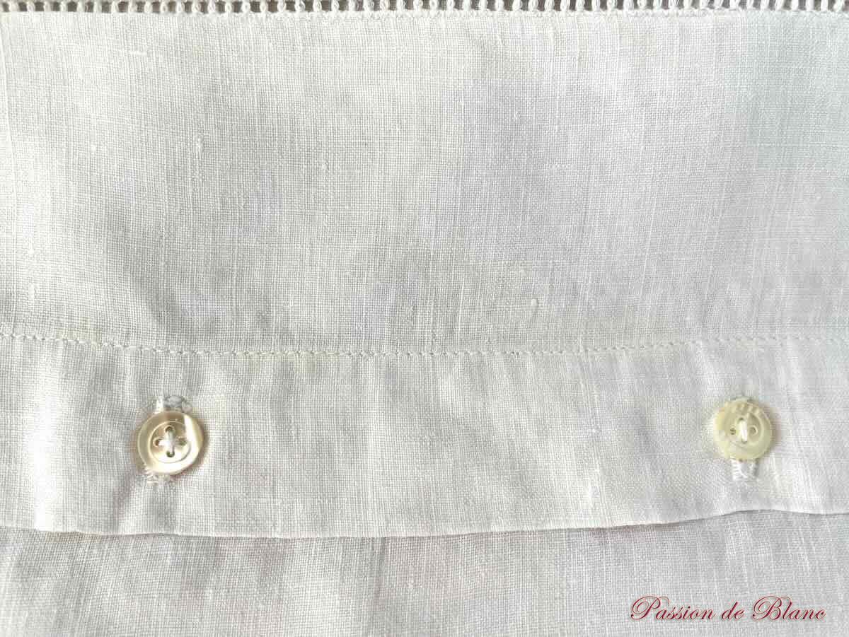 Paire de taies "SV" avec jours complexes sur toile en lin fin – Image 8