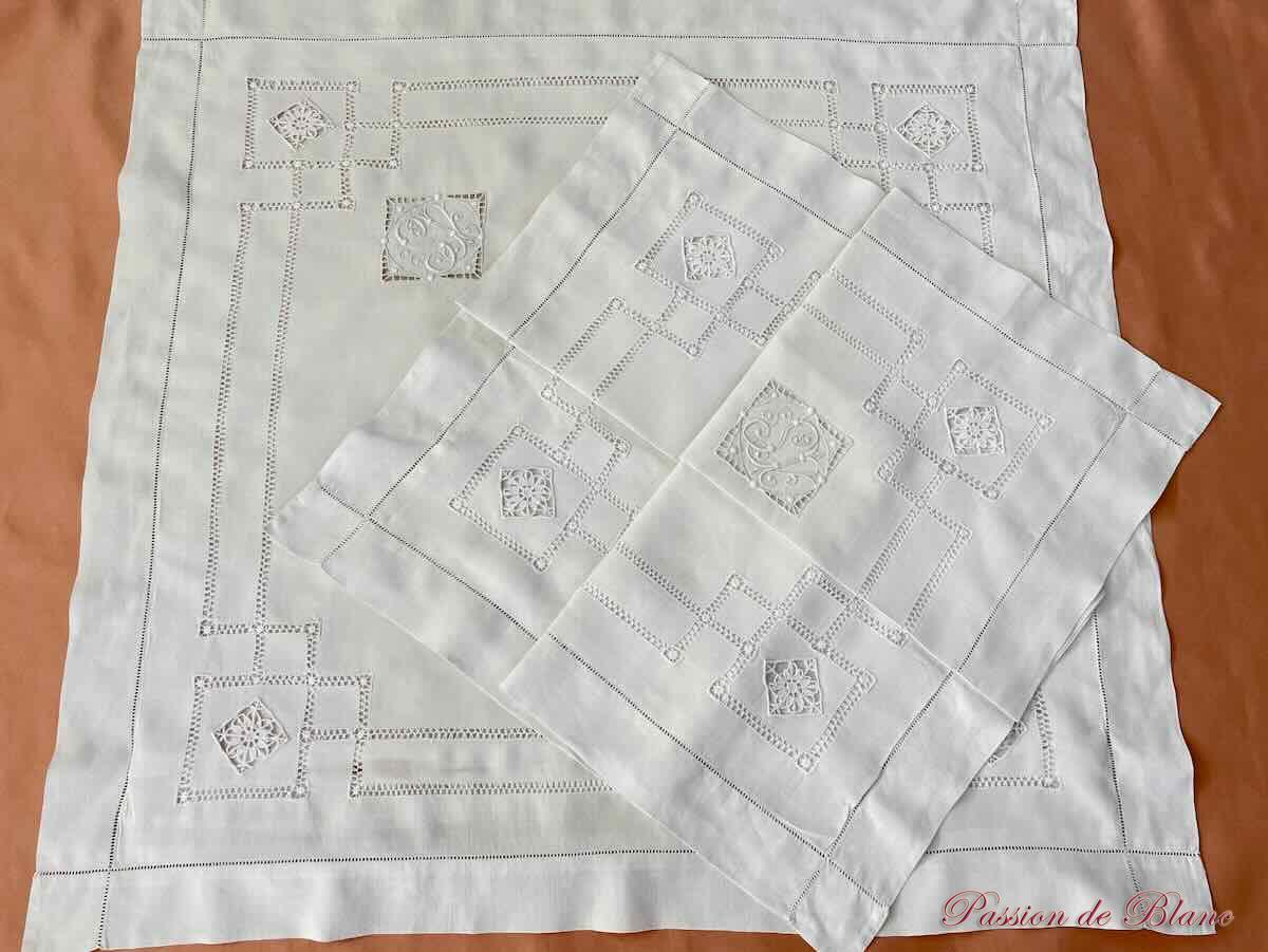 Paire taies SV lin fin