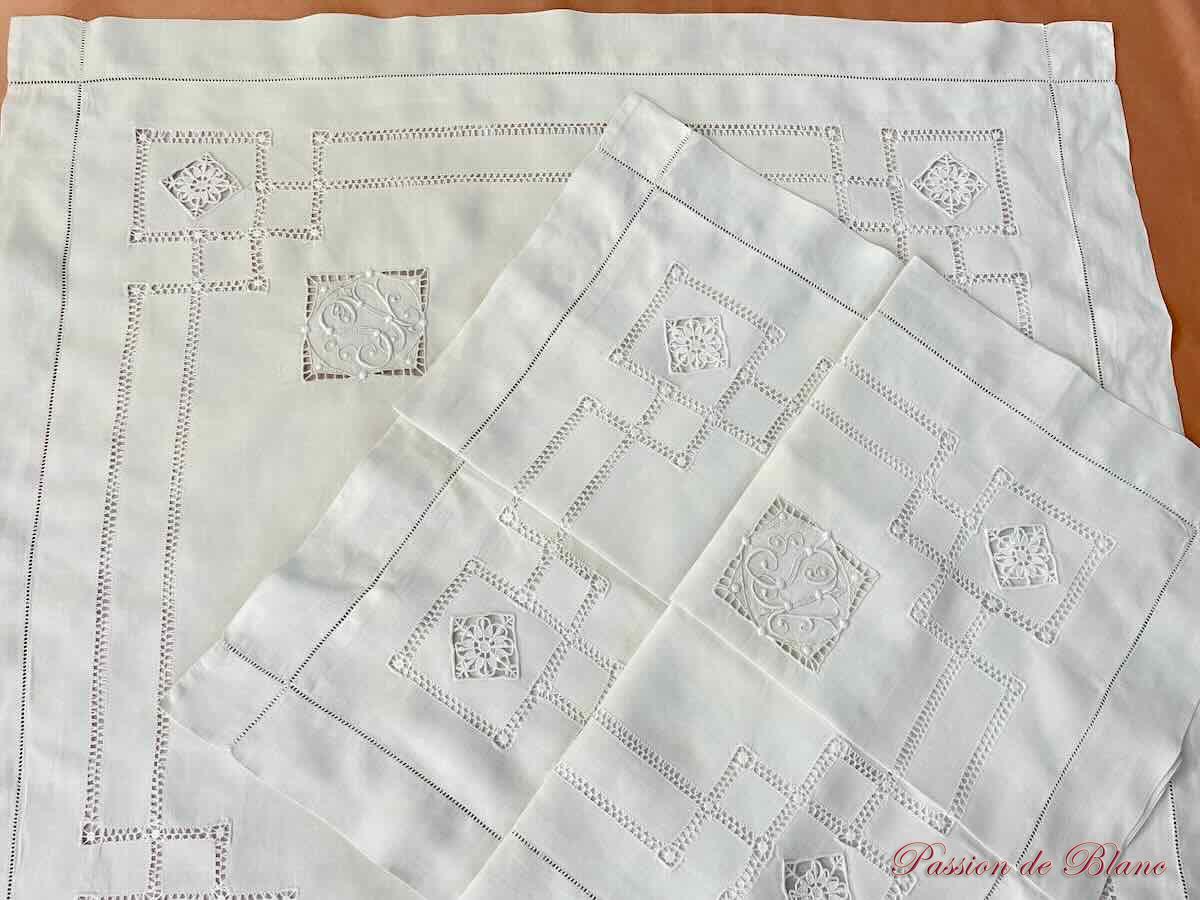 Paire taies SV lin fin