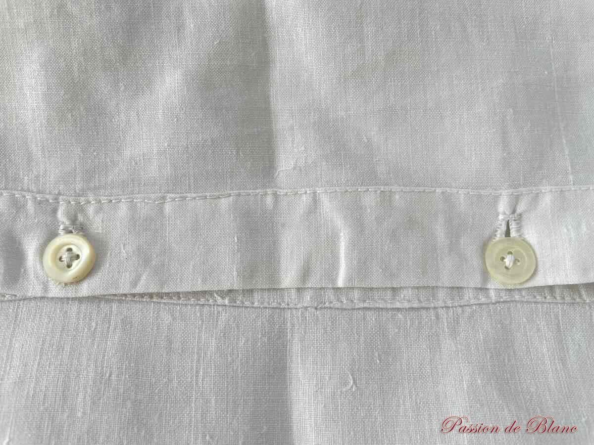 Paire de taies "MB" avec jours complexes sur toile en lin fin – Image 5