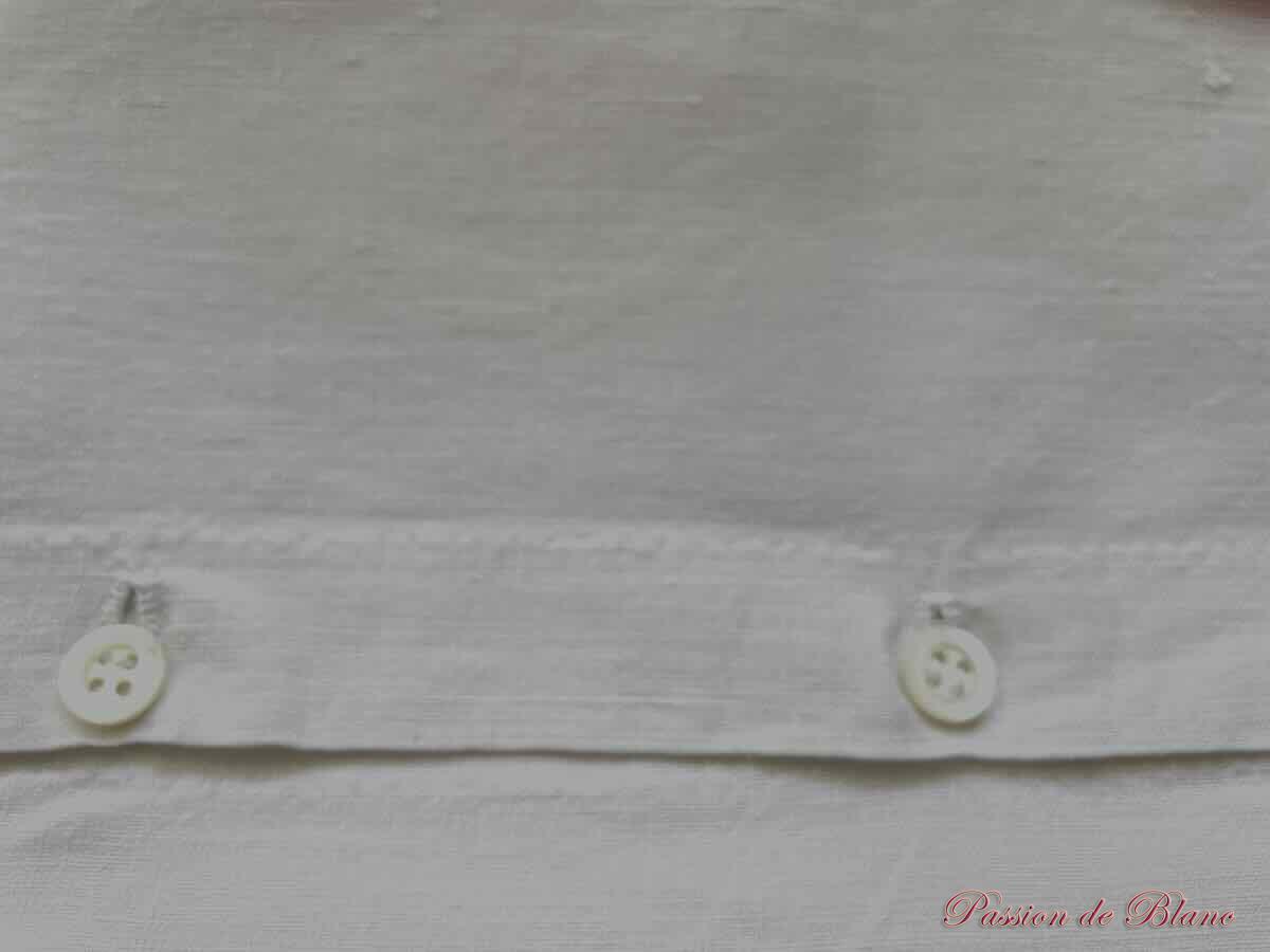 Paire de taies avec belles broderies main sur toile fil de lin – Image 8