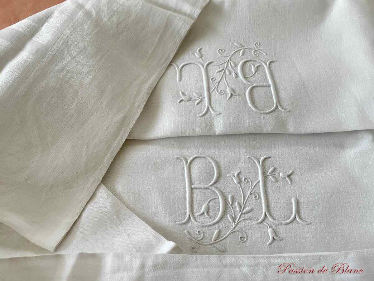 Nappe damassée lin fin