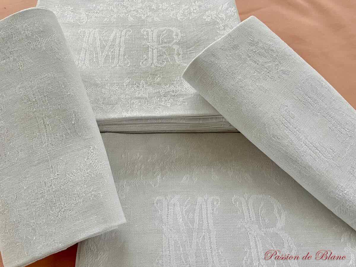 12 serviettes table lin MR