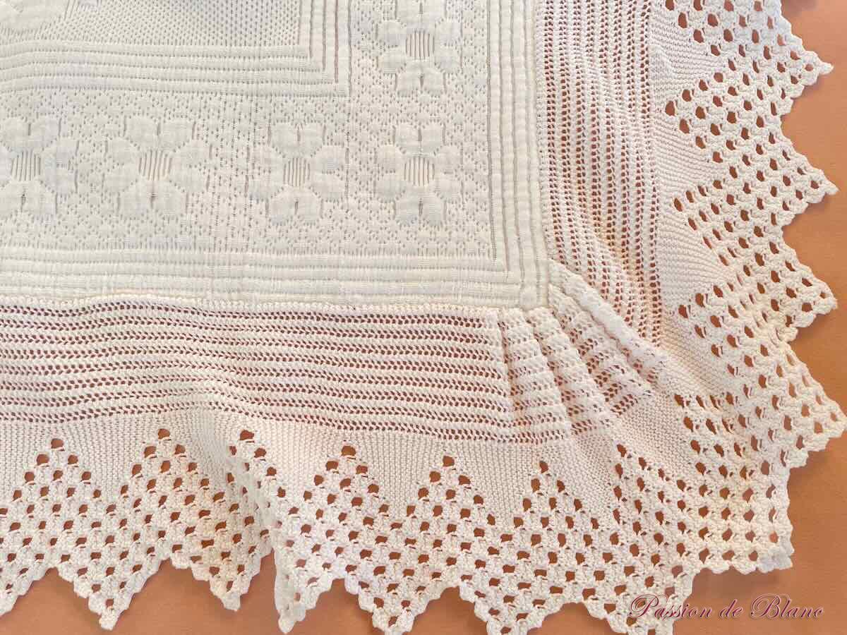 Couverture piquée blanc