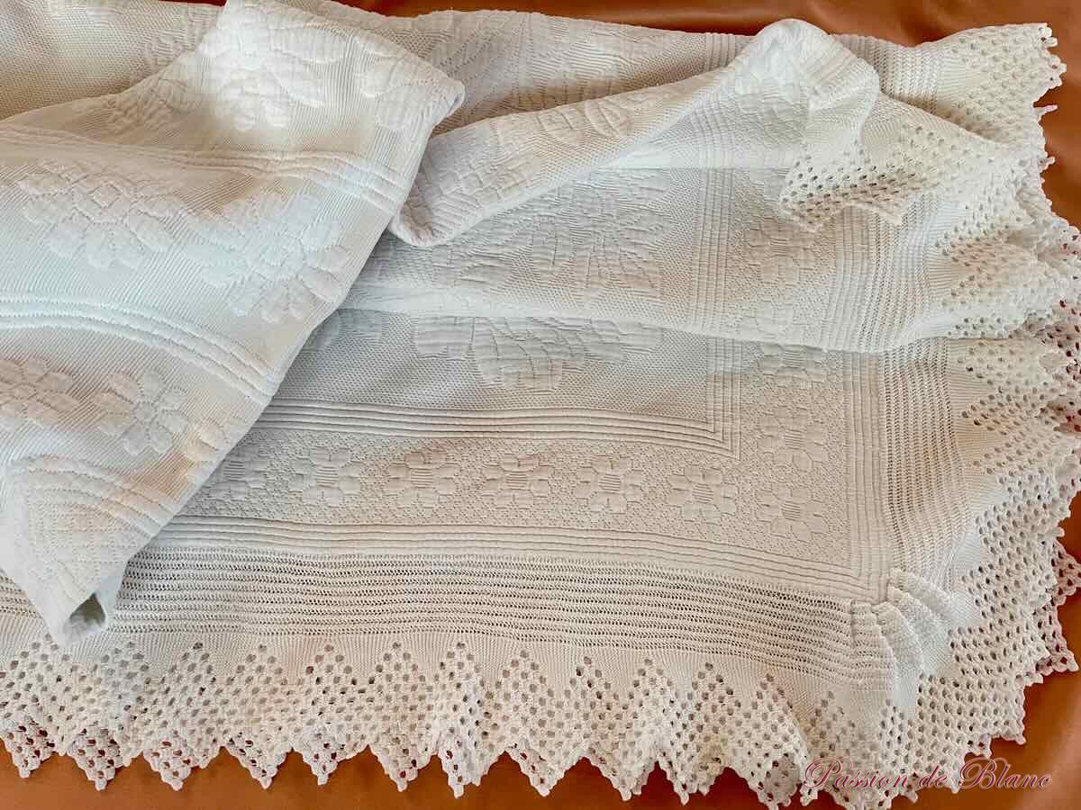 Couverture piquée blanc