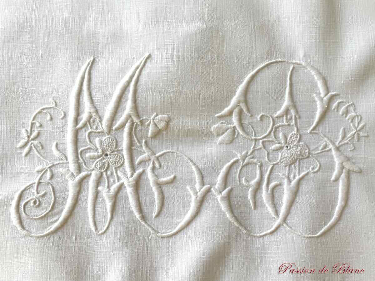 Paire de taies MB lin