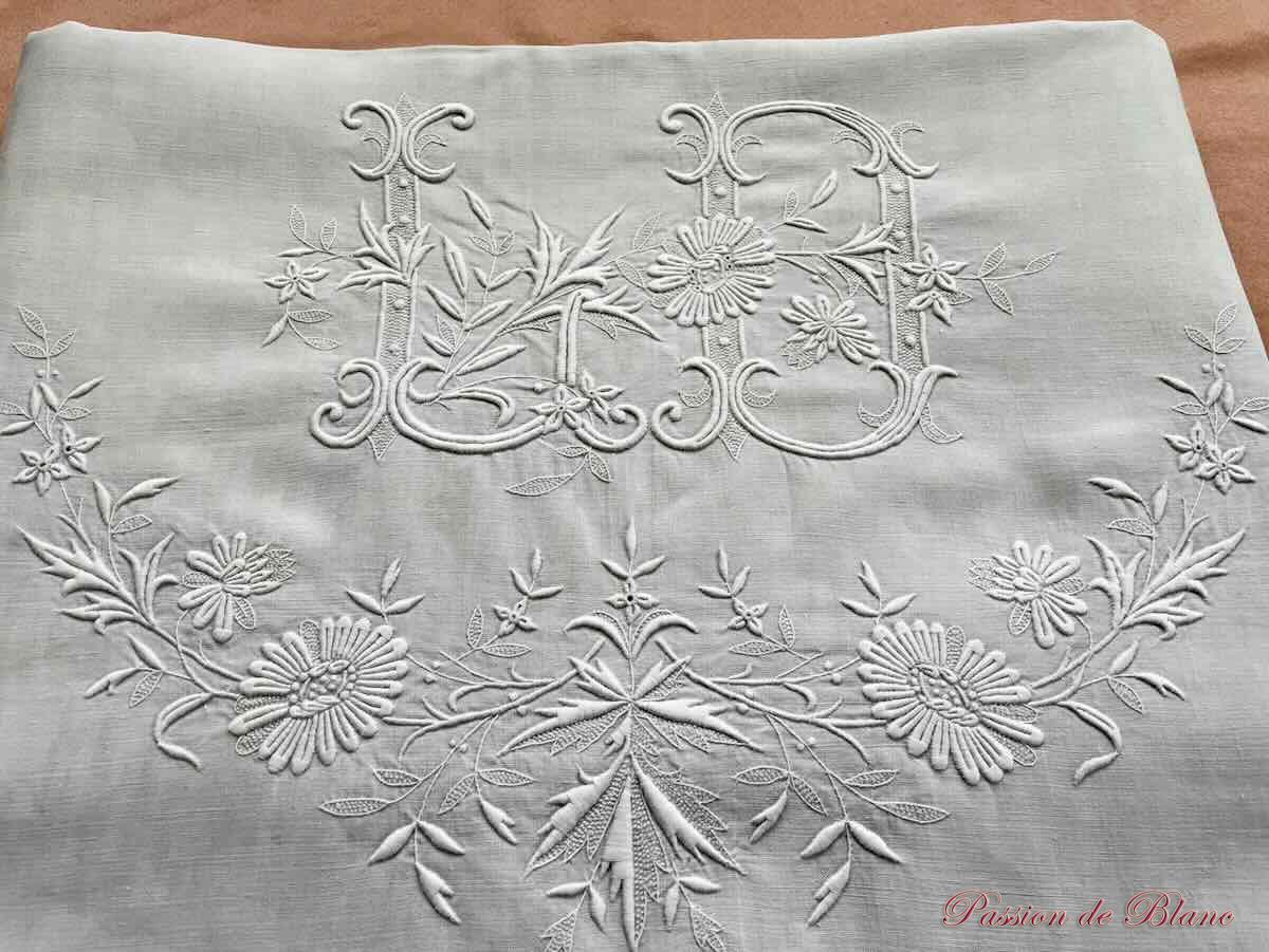 Grand drap LD lin broderie
