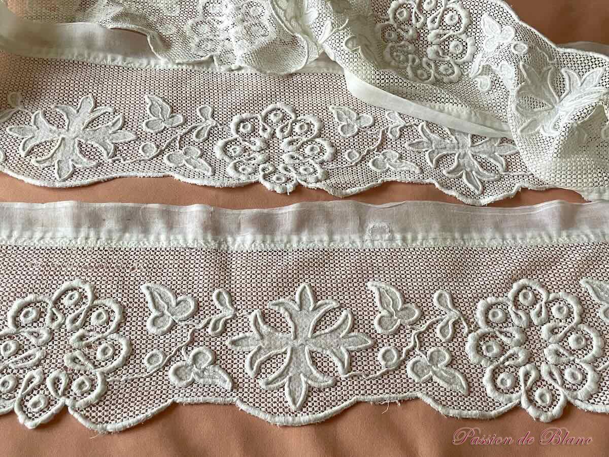 Bandeau dentelle croix lys