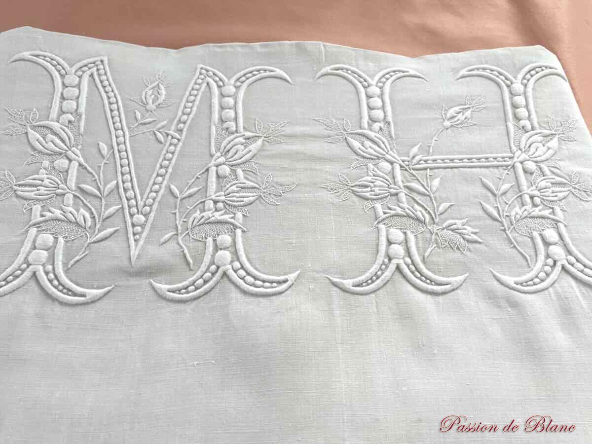 Drap MH boutons rose