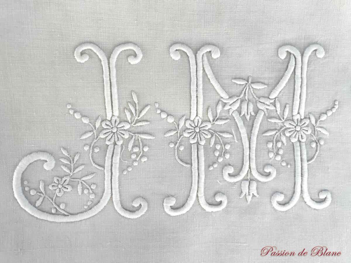 Paire taies superbes JM lin fin