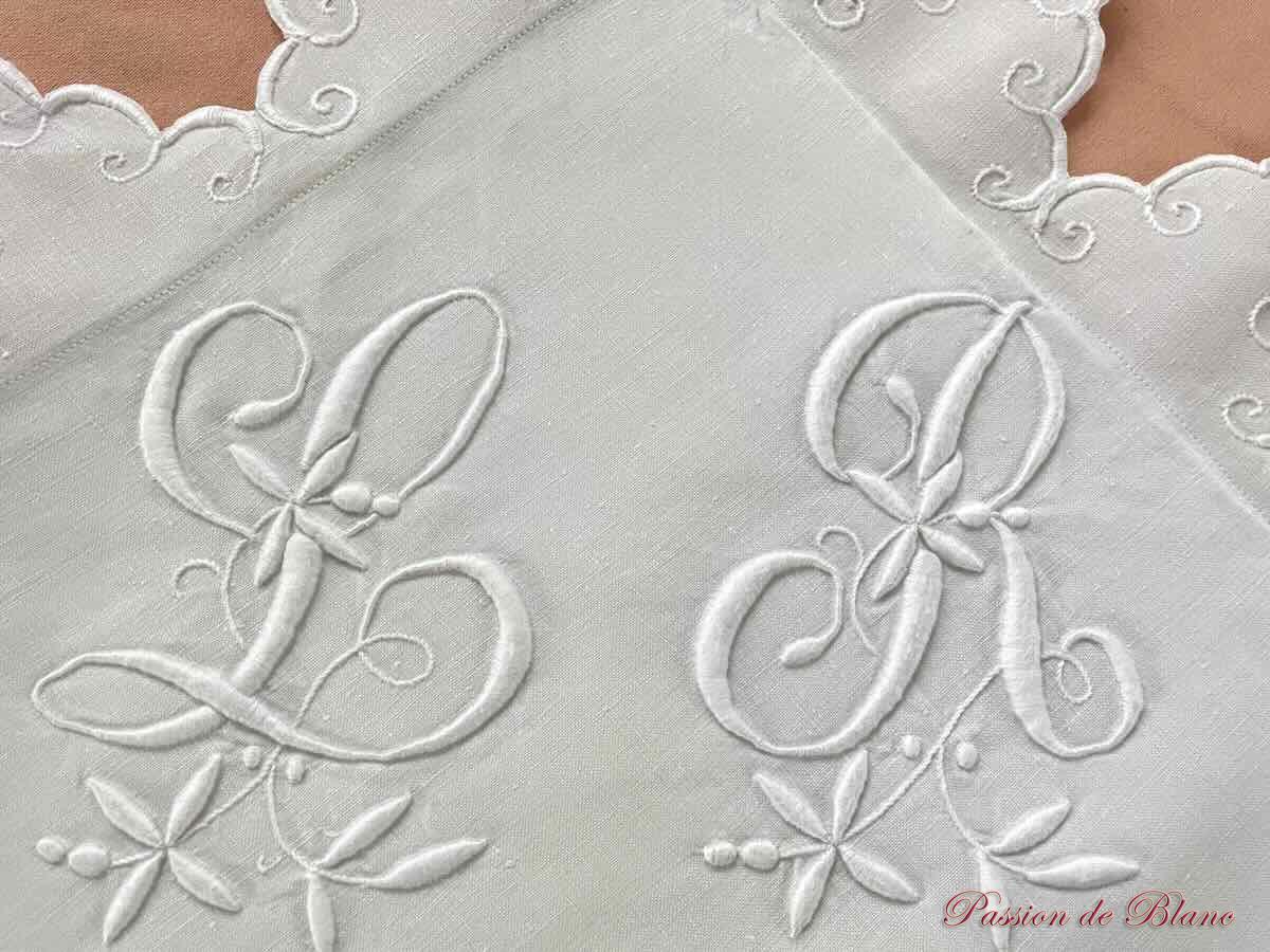 Taie festonnée LR lin