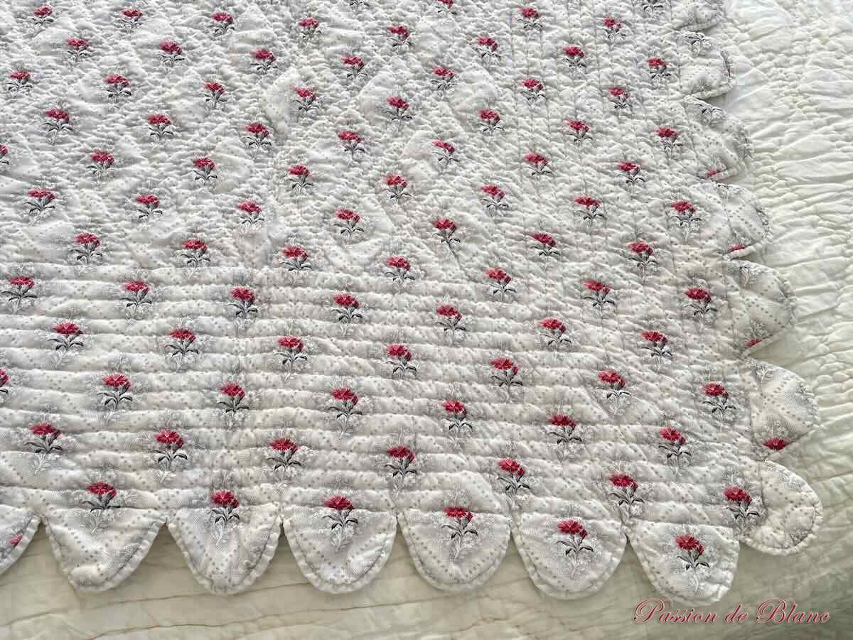 Courtepointe piquée boutis