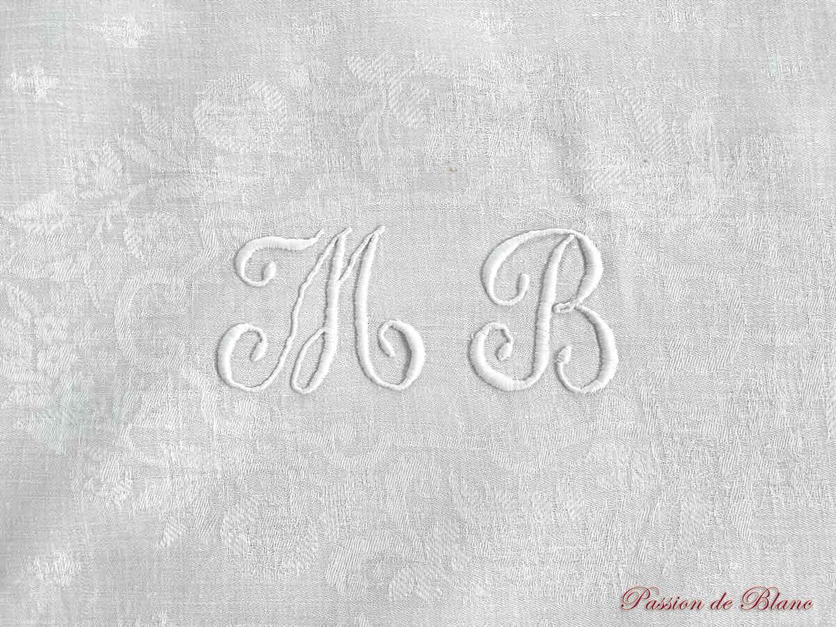 Nappe lin MB fleurs de lys