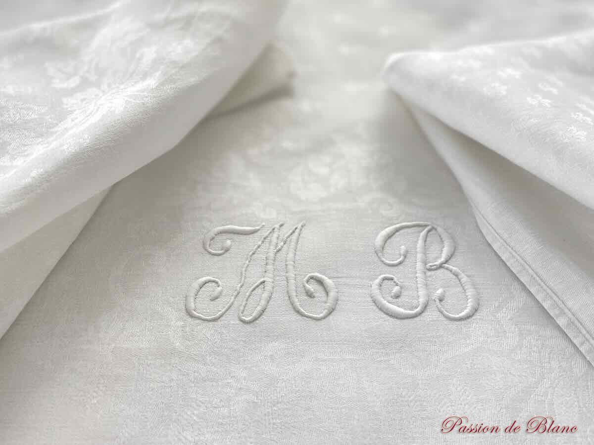 Nappe lin MB fleurs de lys