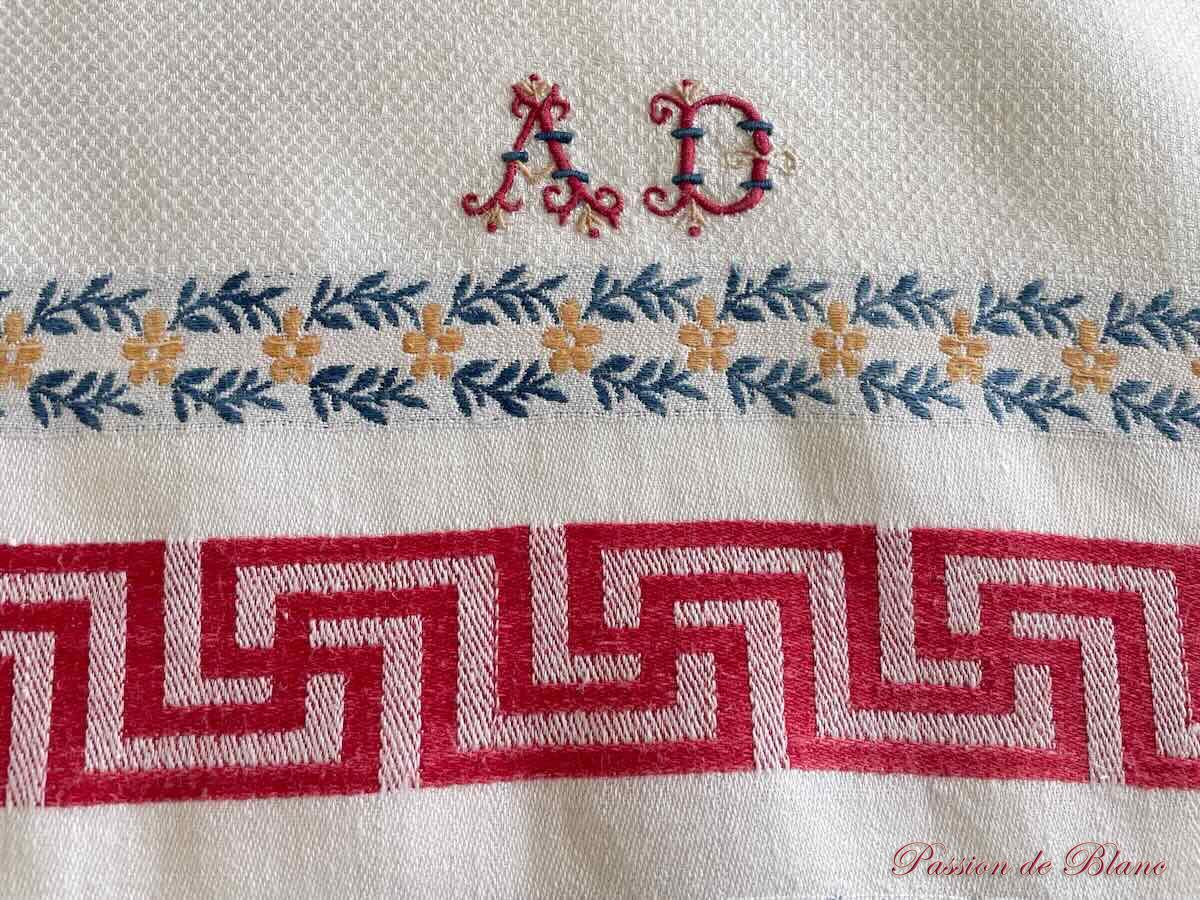 Serviettes invités fil AD