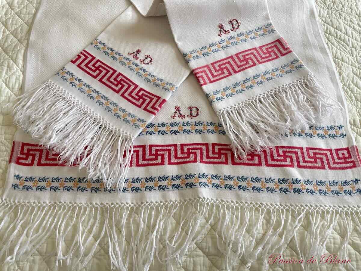 Serviettes invités fil AD