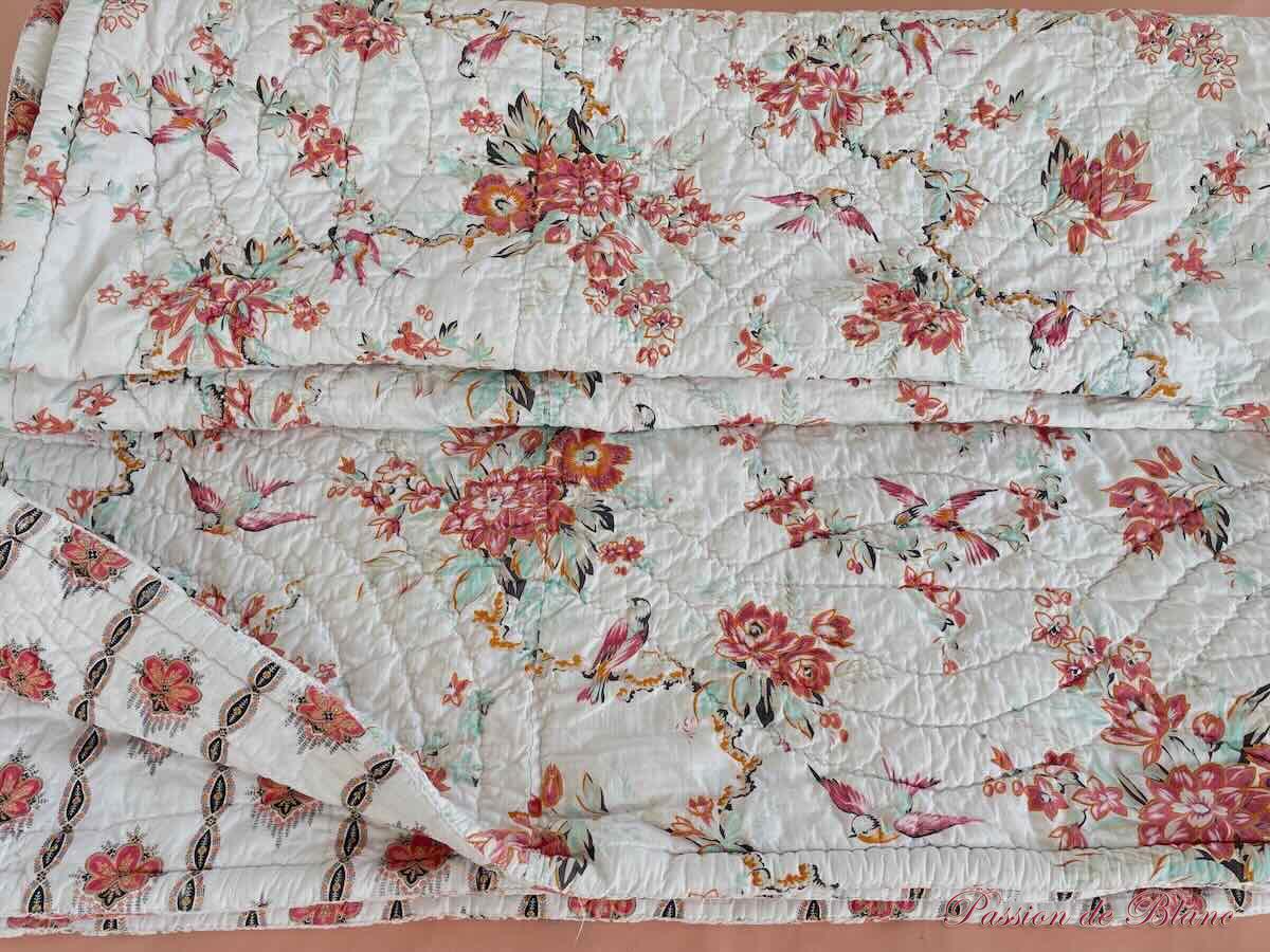 Couverture piquée boutis