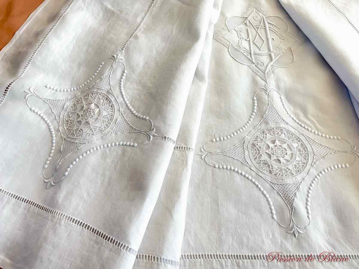 Drap lin fin lin MD incrustation aiguille