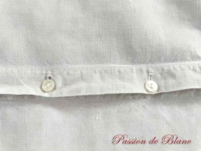 Belle paire de taies en lin avec broderies main et mono PF – Image 7