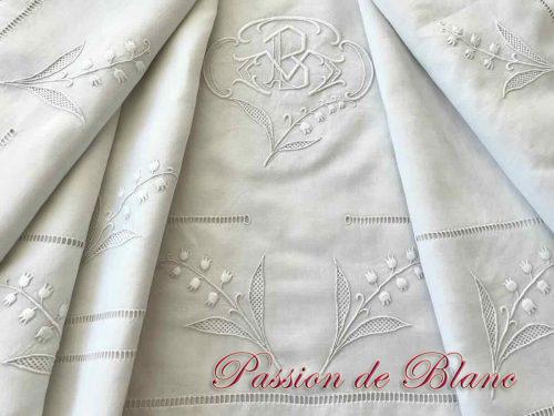 Drap BV lin fin muguet