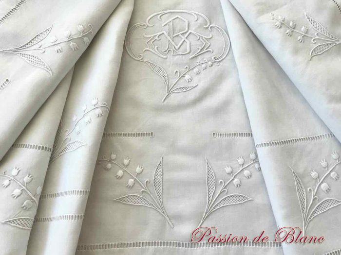 Drap BV lin fin muguet