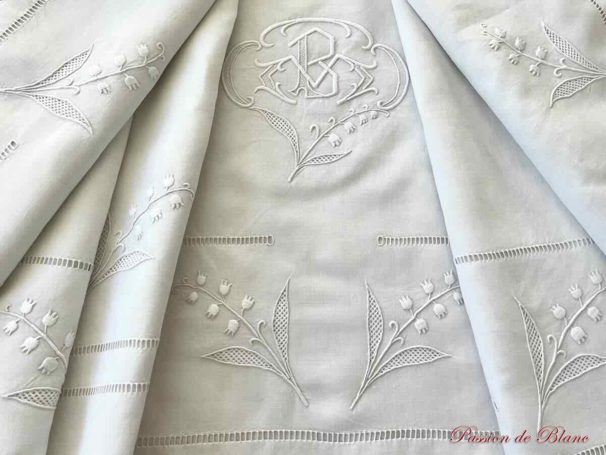 Drap BV lin fin muguet