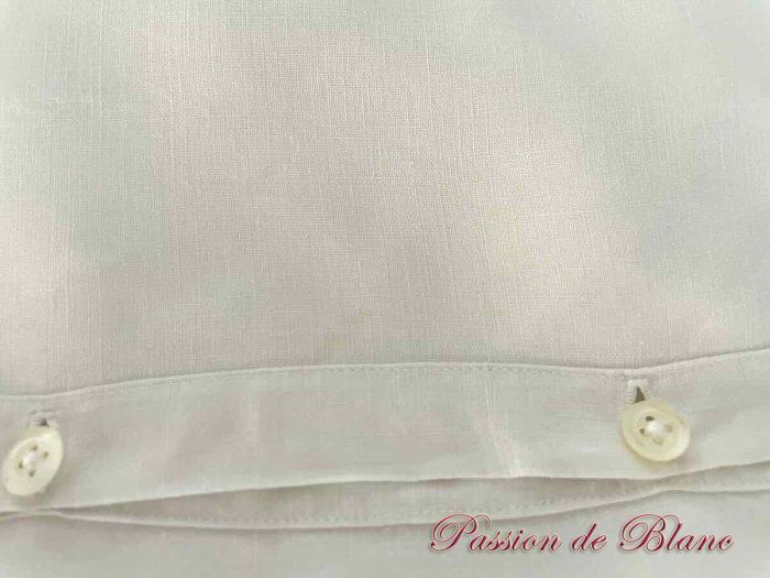 Belle paire de taies brodées main sur toile en fil de lin – Image 5
