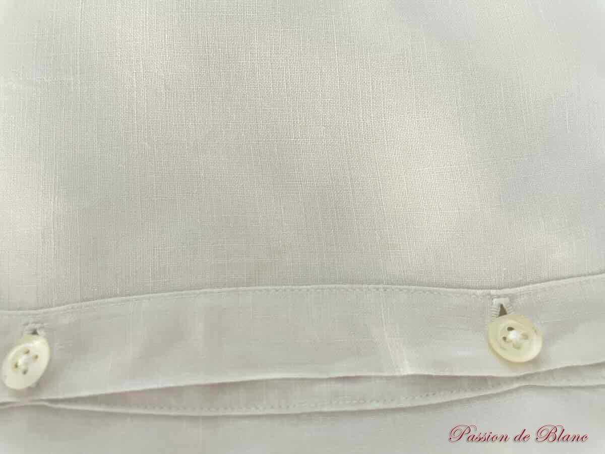 Belle paire de taies brodées main sur toile en fil de lin – Image 5