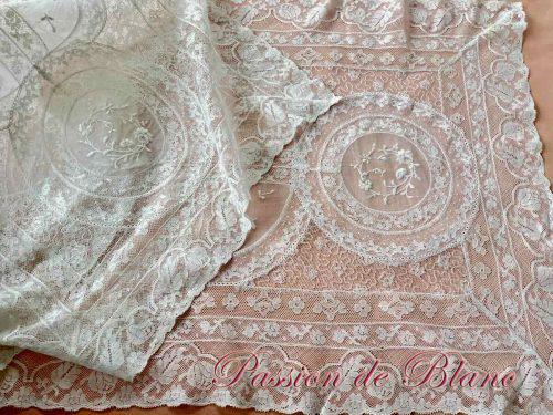 Grand napperon fin dentelle tulle