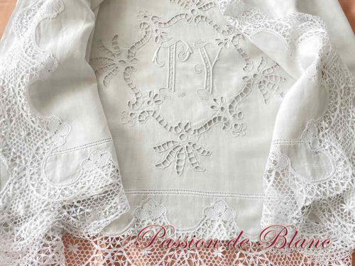 Drap lin PY broderie dentelle