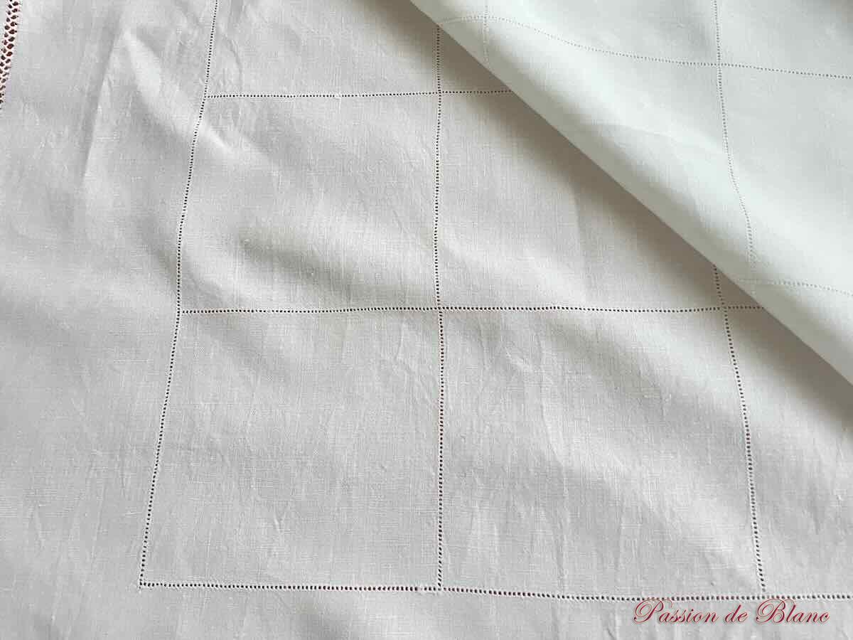 Service de table 12 couverts en lin fin avec travail de jours – Image 6