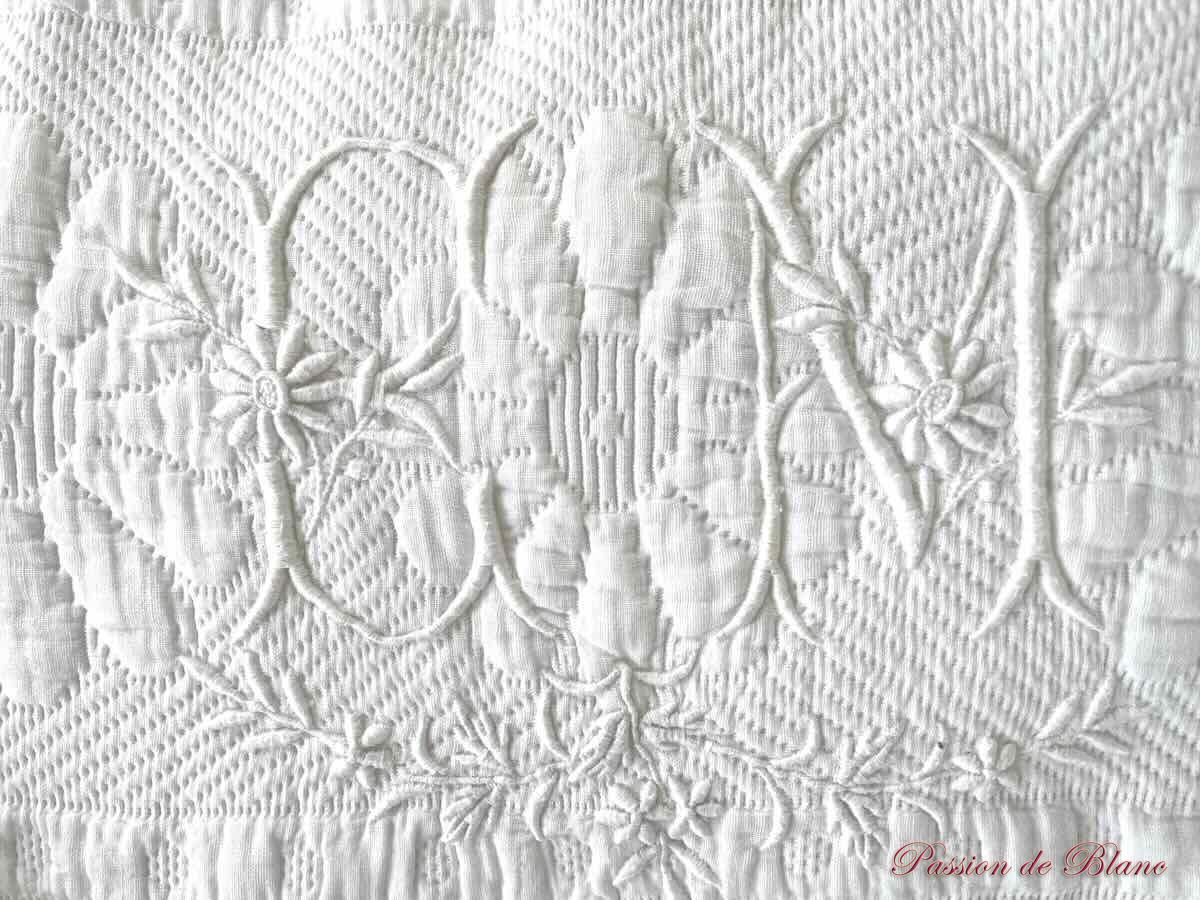 Couverture festonnée EM piqué Marseillais