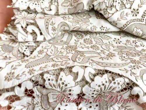Nappe broderie Richelieu lin
