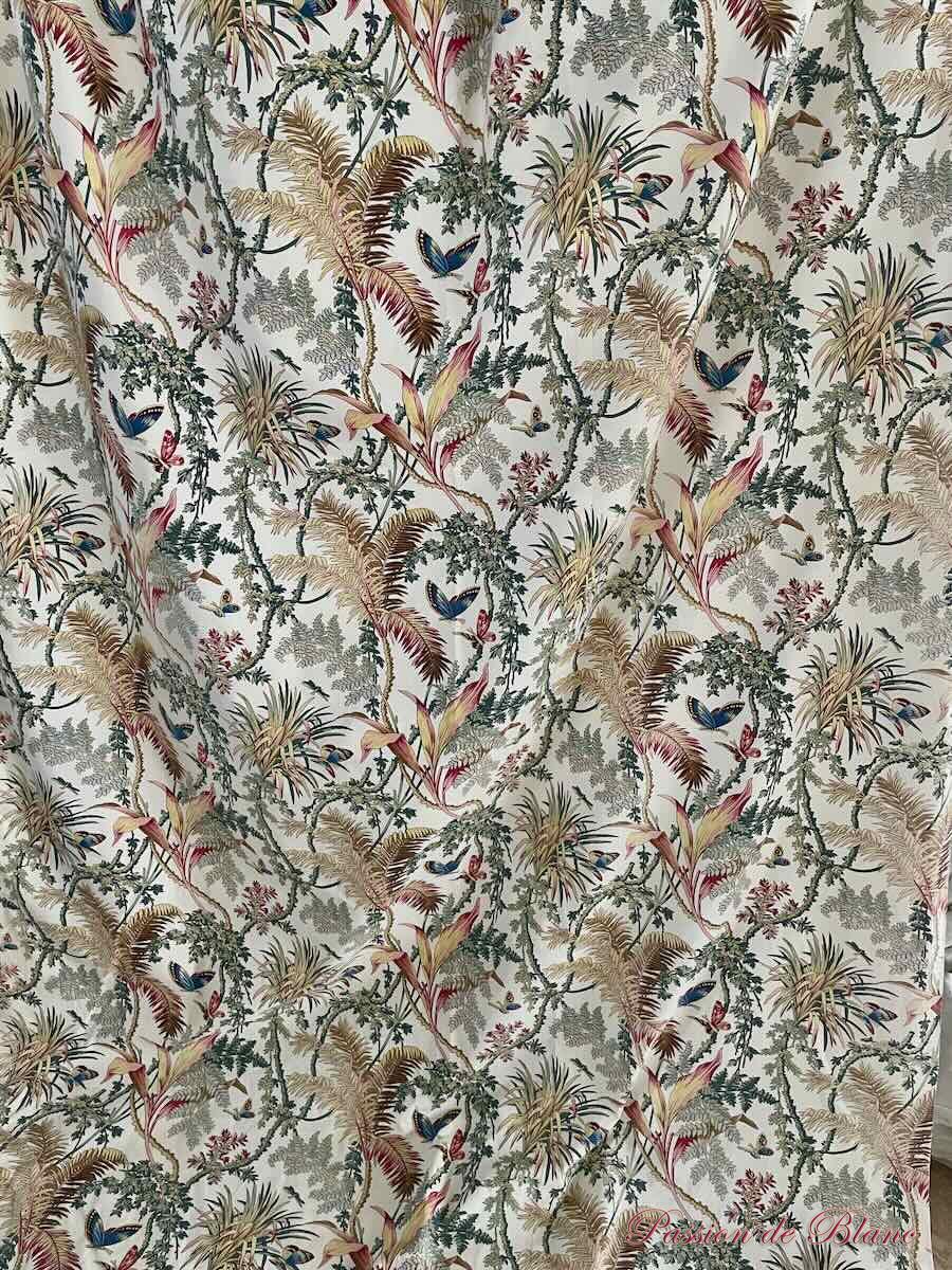 Paire rideaux, collection Pierre Frey, Braquenié: imprimé exotique – Image 6