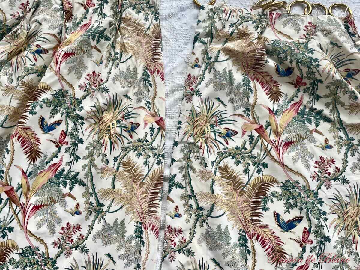 Paire rideaux, collection Pierre Frey, Braquenié: imprimé exotique – Image 4