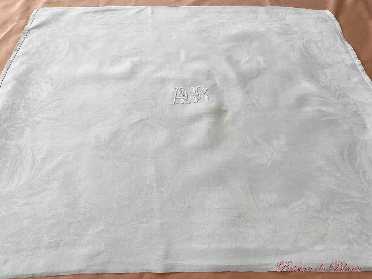 Lot douze serviettes AR fil de lin