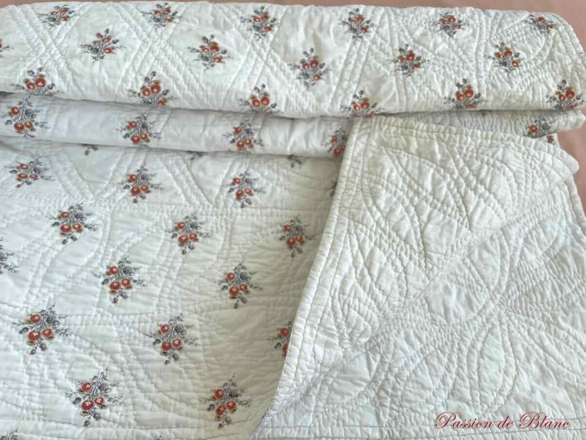 Courtepointe piquée main motifs Provence